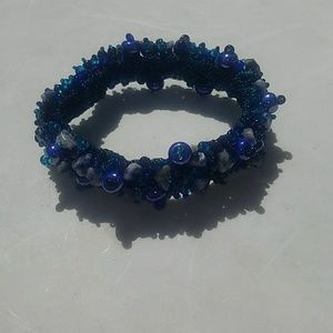 Blue Beaded Bracelet